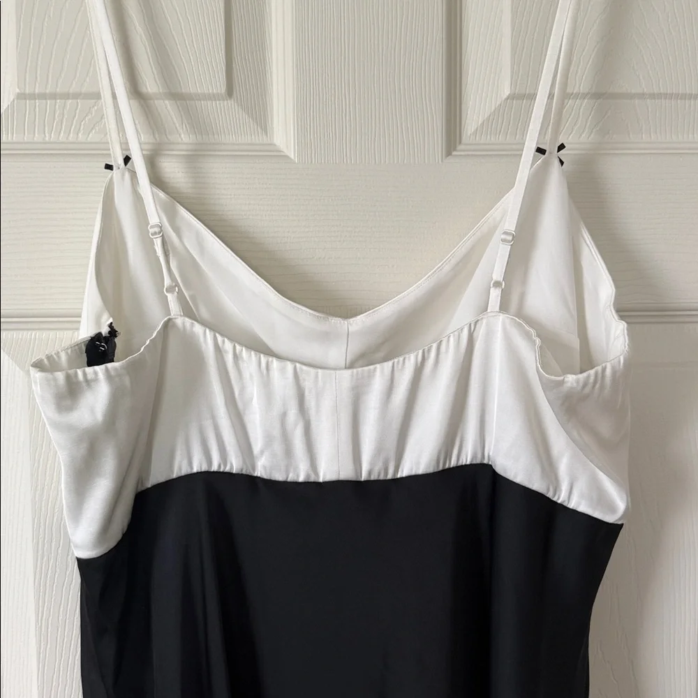 Abercrombie & Fitch Julia Slip Contrast Bodice Maxi Dress Black and White